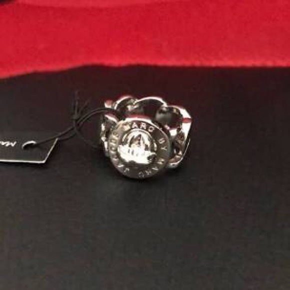 MARC JACOBS SILVER TONE LOCK  RING SZ 6 NWT - Picture 3 of 4